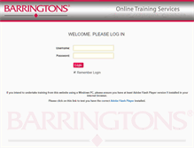Tablet Screenshot of onlinebarringtons.com